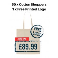 Custom Cotton shopper - Pack of 50