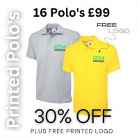 Custom Polo Shirts - Pack of 16 