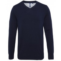 Asquith & Fox - Men's cotton blend v-neck sweater - AQ042