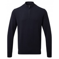 Asquith & Fox - Men's cotton blend ¼ zip sweater - AQ048