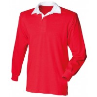 Front Row - Kids long sleeve plain rugby shirt - FR109