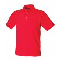 Henbury - Classic cotton piqué polo with stand-up collar -  HB100