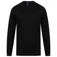 Henbury - Cashmere touch acrylic v-neck jumper - HB760