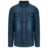 Kariban - Men's long-sleeved denim shirt - KB519