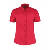 Kustom Kit - Women's corporate Oxford blouse short-sleeved (tailored fit) - KK701