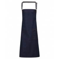 Premier - District waxed-look denim bib apron - PR134