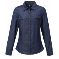 Premier - Women's jeans stitch denim shirt - PR322