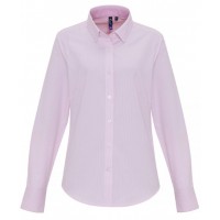 Premier - Women's cotton-rich Oxford stripes blouse - PR338