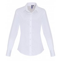 Premier - Women's stretch fit cotton poplin long sleeve blouse - PR344