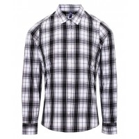 Premier - Women's Ginmill check cotton long sleeve shirt - PR354