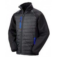 Result Genuine Recycled - Black compass padded softshell jacket - R237X