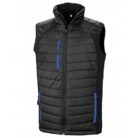 Result Genuine Recycled - Black compass padded softshell gilet - R238X