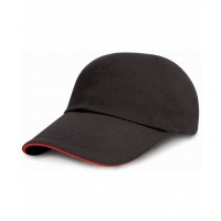 Result Headwear - Junior low-profile heavy brushed cotton cap with sandwich peak - R24JP