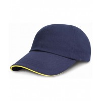 Result Headwear - Low-profile heavy brushed cotton cap with sandwich peak - RC24P