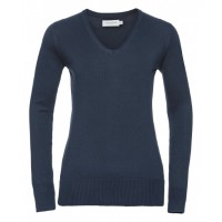 Russell Collection - Women's v-neck knitted sweater - J710F