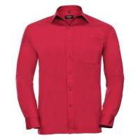 Russell Collection - Long sleeve polycotton easycare poplin shirt - J934M