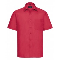 Russell Collection - Short sleeve polycotton easycare poplin shirt - J935M