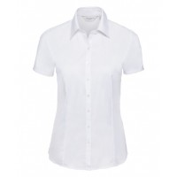 Russell Collection - Women's short sleeve herringbone shirt - J963F