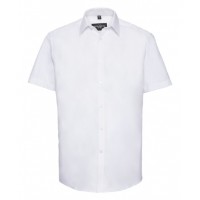 Russell Collection - Short sleeve herringbone shirt - J963M