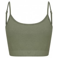 Sf - Women's sustainable fashion cropped cami top with adjustable straps - SK230