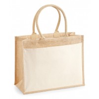 Westford Mill - Cotton pocket jute shopper - WM427